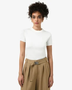 Forcast Catherine Short Sleeve Knit Ivory New