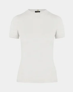 Forcast Catherine Short Sleeve Knit Ivory New