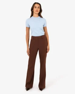 Forcast Catherine Short Sleeve Knit Cashmere Blue Hot