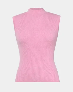 Forcast Charm Mock Neck Knit Pink New