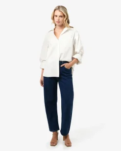 Forcast Chicago Oversized Cotton Shirt White Outlet