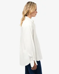 Forcast Chicago Oversized Cotton Shirt White Outlet