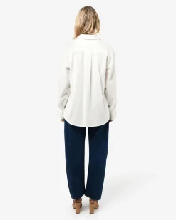 Forcast Chicago Oversized Cotton Shirt White Outlet