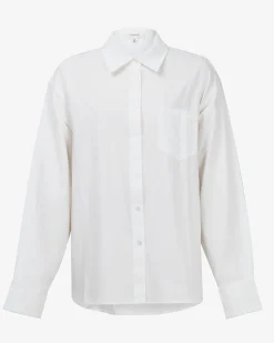 Forcast Chicago Oversized Cotton Shirt White Outlet