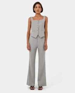 Forcast Chloe Bootleg Pants Grey Best