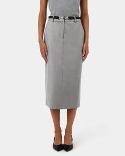 Forcast Chloe Panel Skirt Grey Online