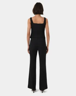 Forcast Chloe Square Neck Vest Black New
