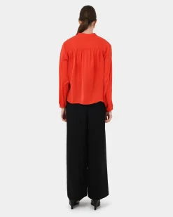 Forcast Claire V-neck Blouse Red Outlet