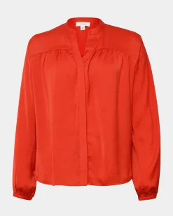 Forcast Claire V-neck Blouse Red Outlet