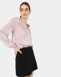 Forcast Claire V-neck Blouse Blush Online
