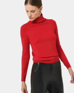 Forcast Clarisse Turtleneck Sweater Red