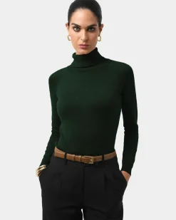 Forcast Clarisse Turtleneck Sweater Khaki Outlet