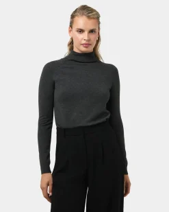 Forcast Clarisse Turtleneck Sweater Charcoal Best