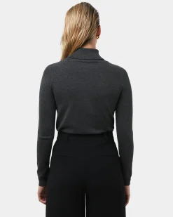 Forcast Clarisse Turtleneck Sweater Charcoal Best