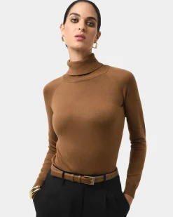 Forcast Clarisse Turtleneck Sweater Coffee Discount
