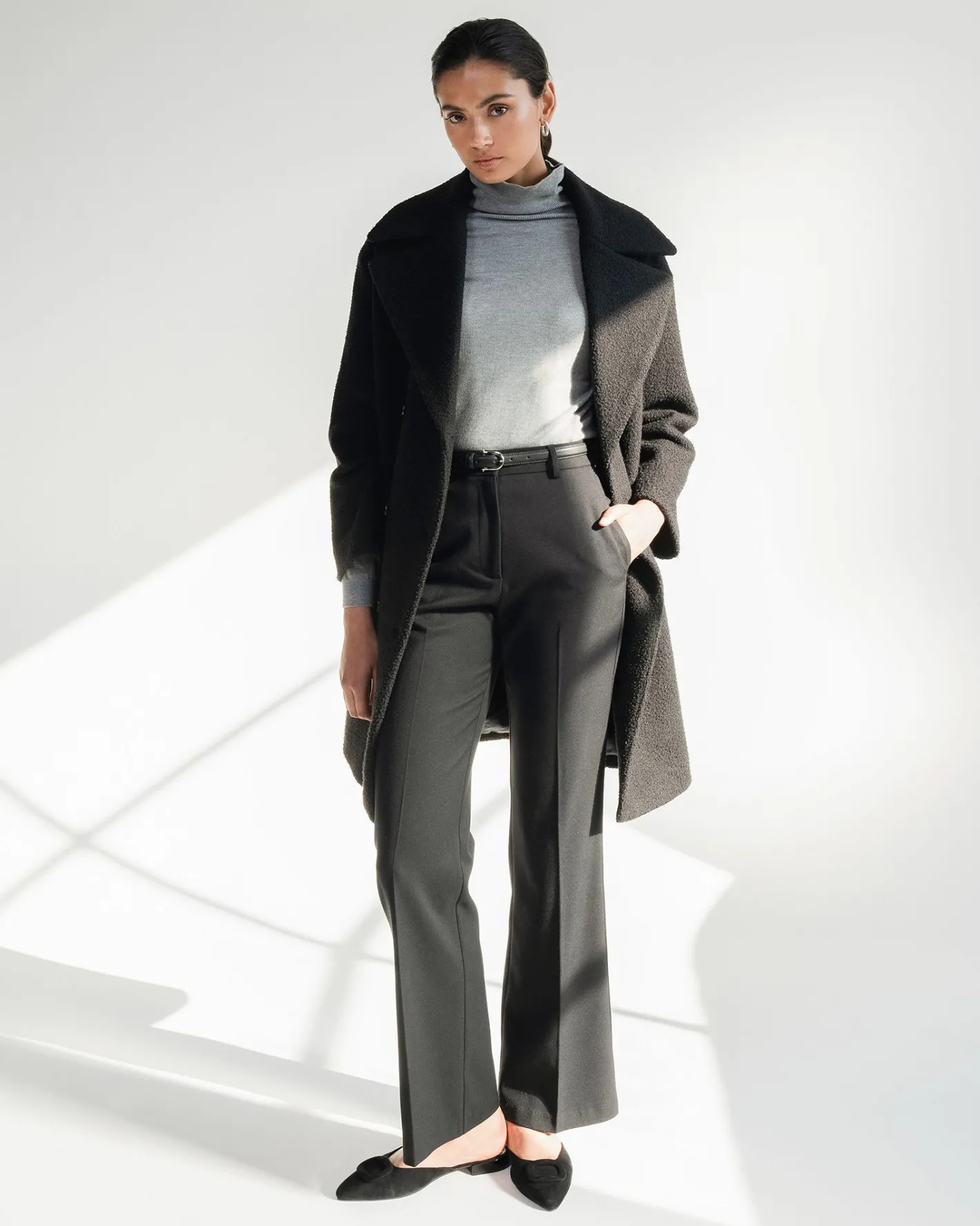 Forcast Clover Flare Leg Pants Black Online