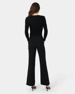 Forcast Clover Flare Leg Pants Black Online