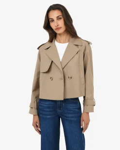 Forcast Collins Cropped Trench Coat Beige Best