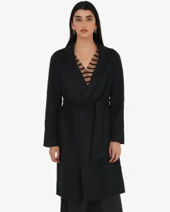 Forcast Collins Wool Blend Coat Black Sale