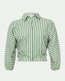 Forcast Courtney Relaxed Shirt Green Sale