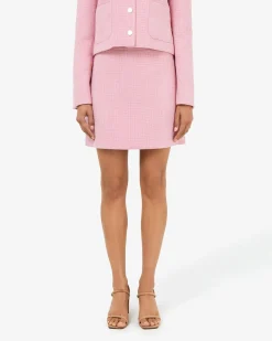 Forcast Cynthia Tweed Mini Skirt Pink