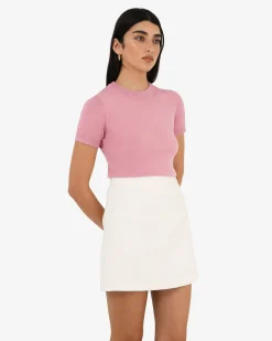 Forcast Cynthia Tweed Mini Skirt Ivory Discount