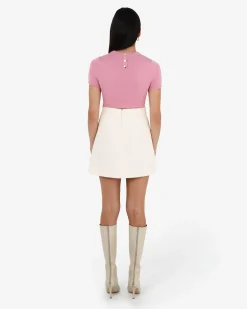 Forcast Cynthia Tweed Mini Skirt Ivory Discount