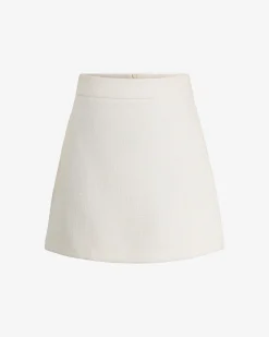 Forcast Cynthia Tweed Mini Skirt Ivory Discount