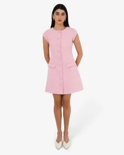 Forcast Cynthia Tweed Short Dress Pink Outlet