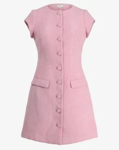 Forcast Cynthia Tweed Short Dress Pink Outlet