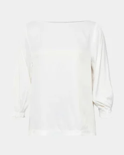 Forcast Cyra Long Sleeve Top Ivory Discount
