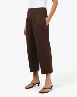 Forcast Dallas Barrel Leg Pants Coffee New