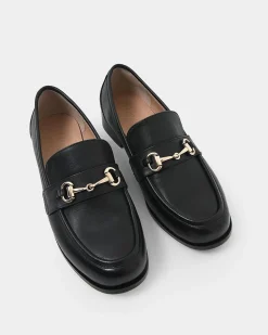Forcast Dayana Leather Loafer Black Clearance
