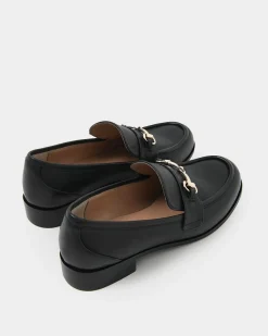 Forcast Dayana Leather Loafer Black Clearance