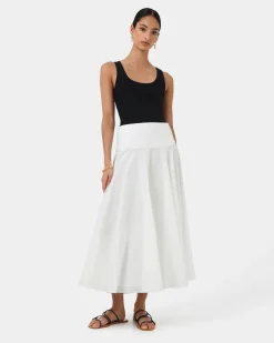 Forcast Devin Ribbed Singlet Top Black Outlet