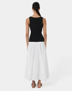 Forcast Devin Ribbed Singlet Top Black Outlet