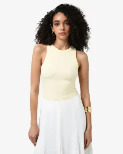 Forcast Devon Cotton Blend Singlet Butter Discount
