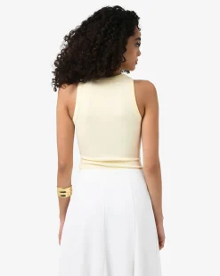 Forcast Devon Cotton Blend Singlet Butter Discount