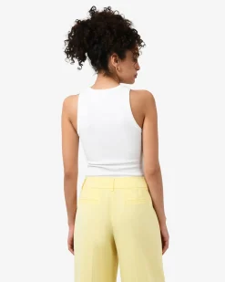 Forcast Devon Cotton Blend Singlet White