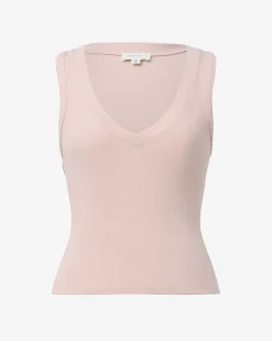 Forcast Devon V-neck Singlet Nude Pink Online