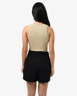 Forcast Devon V-neck Singlet Oat Best