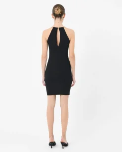 Forcast Diwa Chain Strap Knit Dress Black Hot