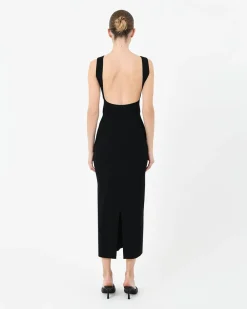 Forcast Elia Cutout Knit Dress Black Clearance