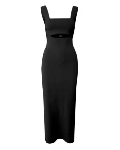 Forcast Elia Cutout Knit Dress Black Clearance