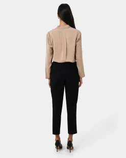 Forcast Elka Straight Leg Pants Black Discount