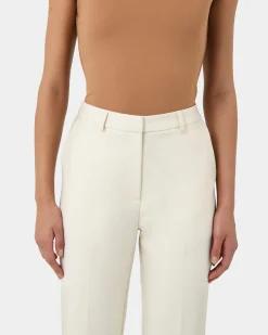 Forcast Elka Straight Leg Pants Ecru Hot
