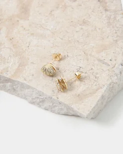 Forcast Ella 16k Plated Earrings Gold Discount