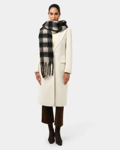 Forcast Elle Checked Scarf S09 Black Beige Hot