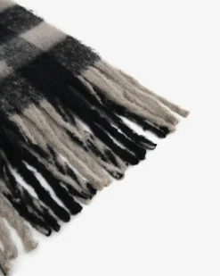Forcast Elle Checked Scarf S09 Black Beige Hot