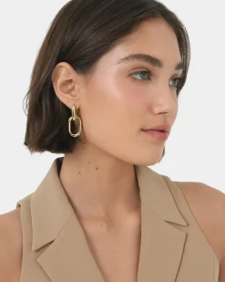 Forcast Elvira Earrings Gold Hot